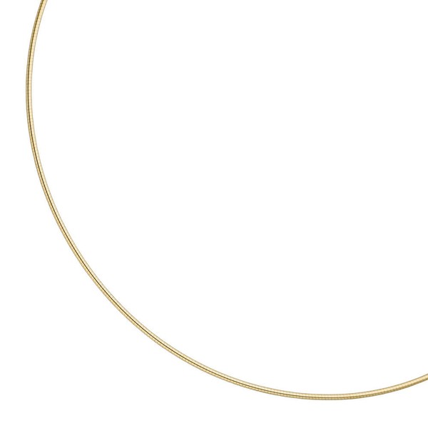 1,5mm Halsreif aus 925 Silber gelbgold 45cm