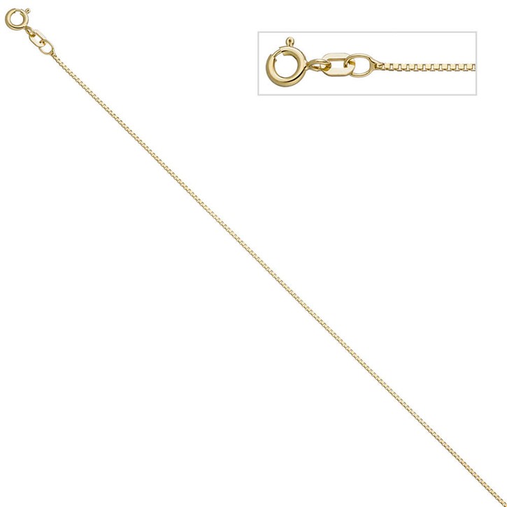 0,9mm Venezianerkette 925 Silber vergoldet 42cm