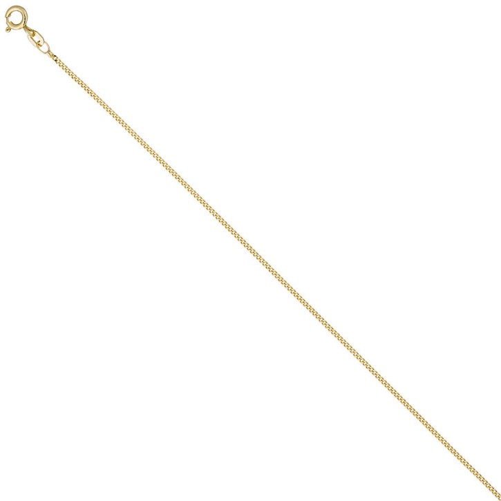 1,3mm Panzerkette aus 925 Silber gelbgold 50cm