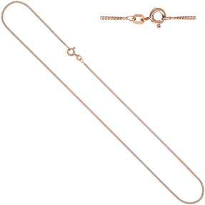 1,3mm Panzerkette Kette Halskette Collier aus 925 Silber rotgold vergoldet 50cm