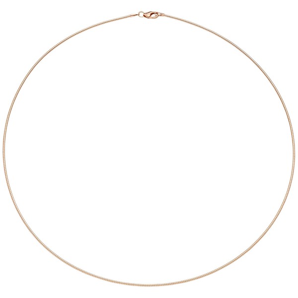 1.1mm Halsreif aus 925 Silber rotvergoldet 45cm