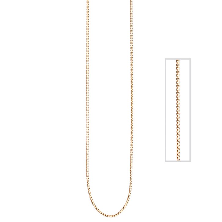 0,8mm Venezianerkette 925 Silber rotvergoldet 45cm