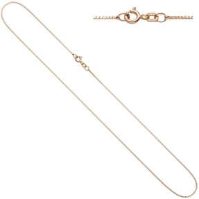 0,8mm feine Venezianerkette Kette Collier aus 925 Silber rotgold vergoldet 50cm