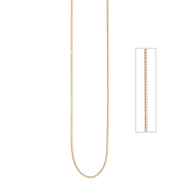 0,8mm Venezianerkette 925 Silber rotvergoldet 50cm
