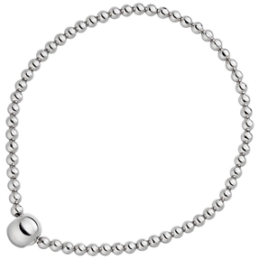Armband aus 925 Silber Kugelarmband Silberarmband endlos elastisch dehnbar