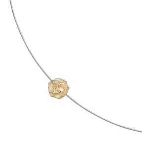 Collier Kette aus Edelstahl mit Anhänger aus 585 Gold Gelbgold mattiert 42cm Collier Kette aus Edelstahl mit Anhänger aus 585 Gold Gelbgold mattiert 42cm