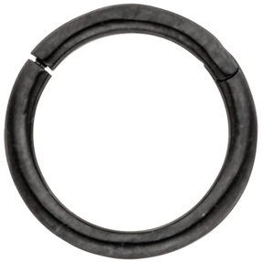 Segmentring aus Edelstahl schwarz mit Klick-System Scharnier Ringstärke 1,2mm Segmentring aus Edelstahl schwarz mit Klick-System Scharnier Ringstärke 1,2mm