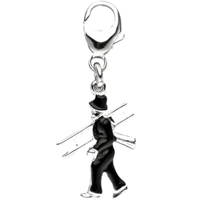 Einhänger Schornsteinfeger Charm Anhänger für Bettelarmband 925 Silber lackiert Einhänger Schornsteinfeger Charm Anhänger für Bettelarmband 925 Silber lackiert