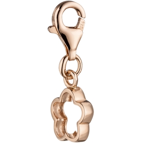 Einhänger Blume Charm Anhänger für Bettelarmband 925 Silber rotgold vergoldet