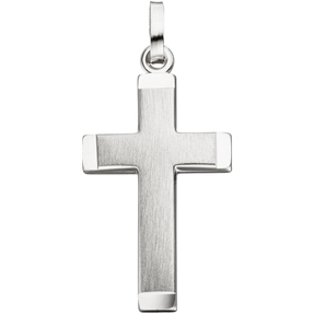 Anhänger Kreuz Kreuzanhänger Silberanhänger Silberkreuz 28,4x15,5mm 925 Silber