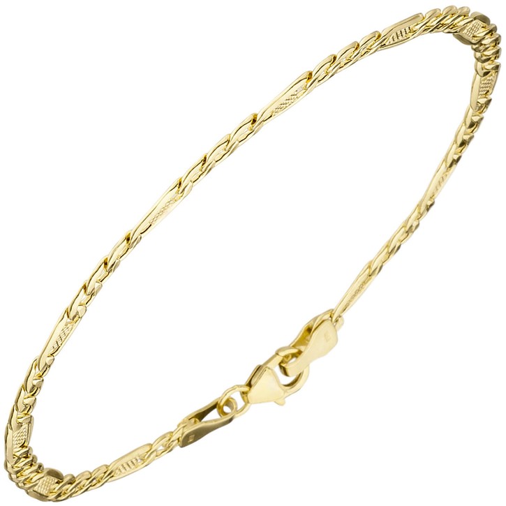 3,8mm Armband aus 333 Gelbgold 19cm