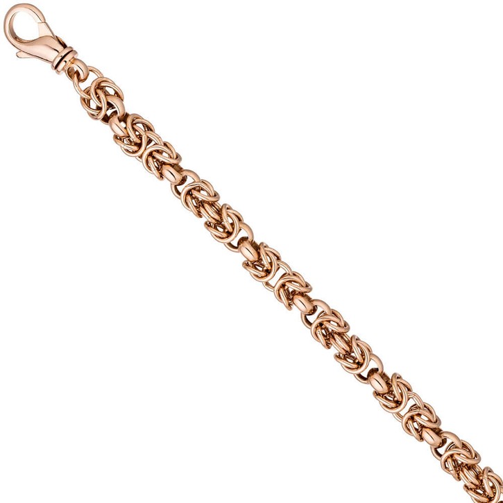 Armband Erbs-Königskette 925 Silber rotvergoldet 20cm