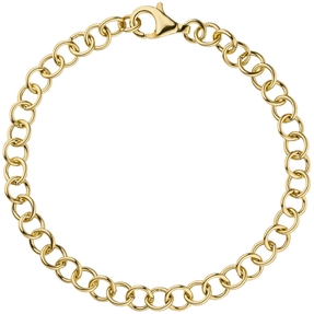 5,8mm Ringel Armband Rundankerarmband aus 925 Silber gelbgold vergoldet 19cm