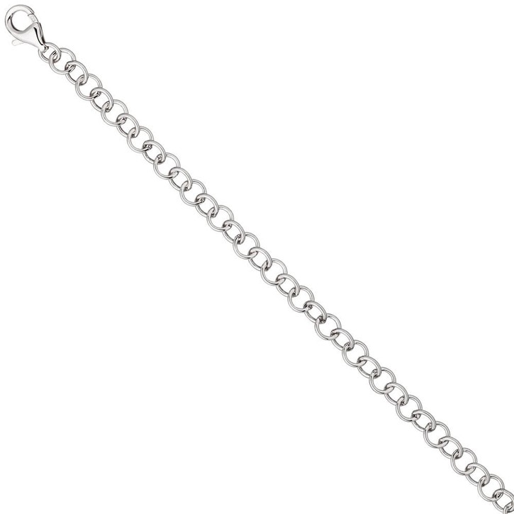 5,7mm Ringel Armband aus 925 Silber 19cm