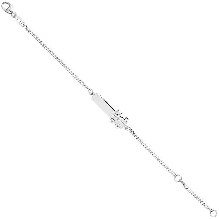 Kinder Schildband Lokomotive 925 Silber 12-14cm