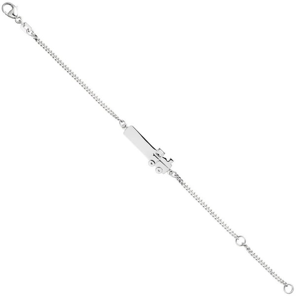 Kinder Schildband Lokomotive 925 Silber 12-14cm