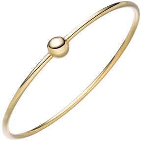 2,4mm Armreif mit 8mm Kugel Armband Armschmuck 925 Silber in Gelbgold vergoldet