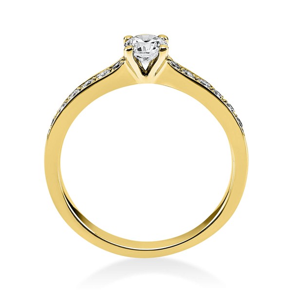 Ring aus 750 Gelbgold mit 17 Brillanten 0.43 Ct