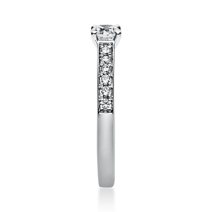 Ring Damenring aus 950 Platin mit 17 Brillanten 0.43 Ct