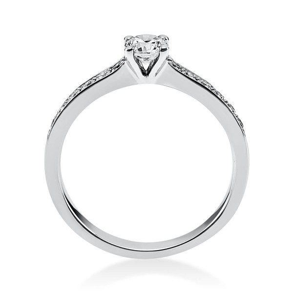 Ring aus 585 Weißgold mit 17 Brillanten 0.43 Ct