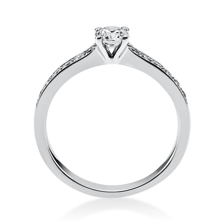 Ring aus 750 Weißgold mit 17 Brillanten 0.43 Ct