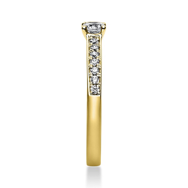 Ring aus 585 Gelbgold mit 17 Brillanten 0.35 Ct