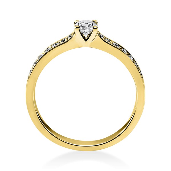Ring aus 750 Gelbgold mit 17 Brillanten 0.35 Ct