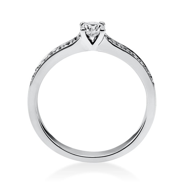 Ring aus 750 Weißgold mit 17 Brillanten 0.35 Ct