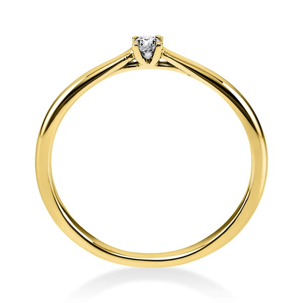 Solitär Ring aus 750 Gelbgold mit Brillant 0.05 Ct