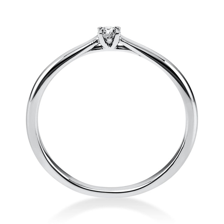 Solitär Ring aus 950 Platin mit Brillant 0.05 Ct