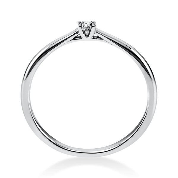 Solitär Ring aus 750 Weißgold mit Brillant 0.05 Ct