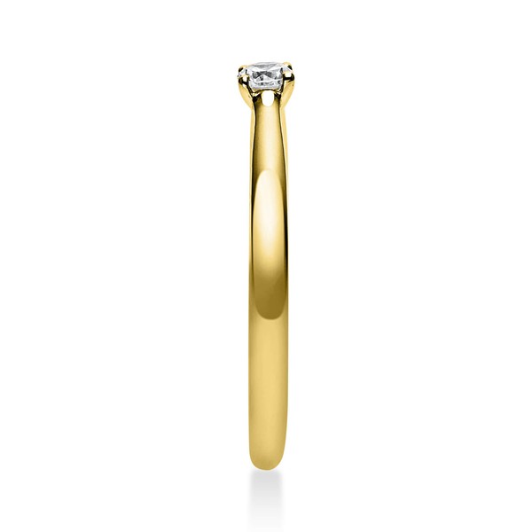 Solitär Ring aus 750 Gelbgold mit Brillant 0.10 Ct