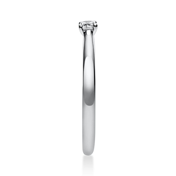 Solitär Ring aus 585 Weißgold mit Brillant 0.10 Ct