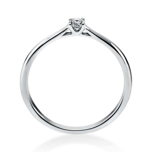 Solitär Ring aus 585 Weißgold mit Brillant 0.10 Ct