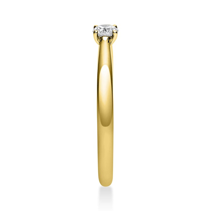 Solitär Ring aus 585 Gelbgold mit Brillant 0.15 Ct