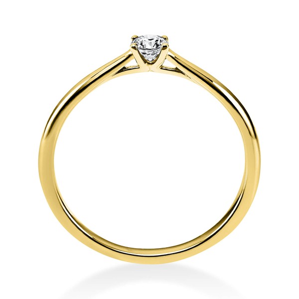 Solitär Ring aus 585 Gelbgold mit Brillant 0.15 Ct