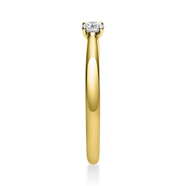Solitär Ring aus 585 Gelbgold mit Brillant 0.15 Ct