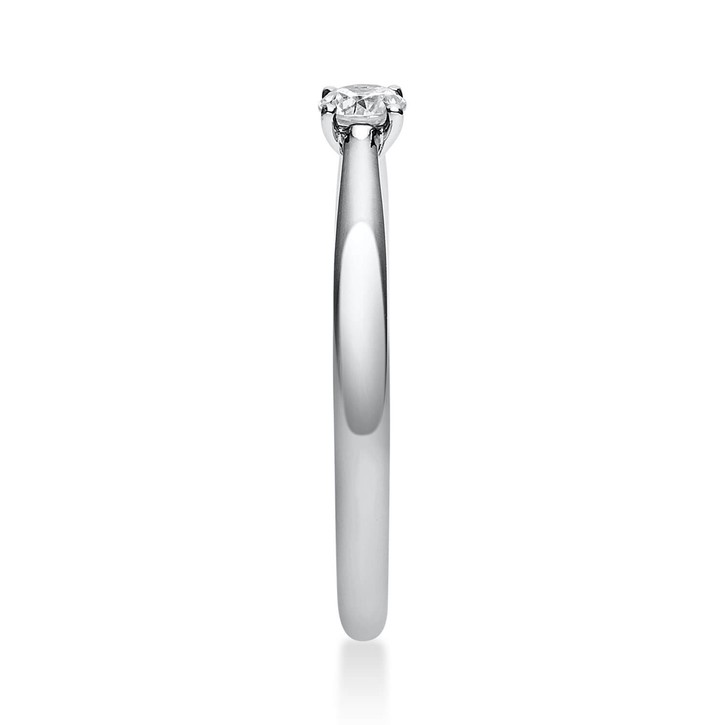 Solitär Ring aus 750 Weißgold mit Brillant 0.15 Ct