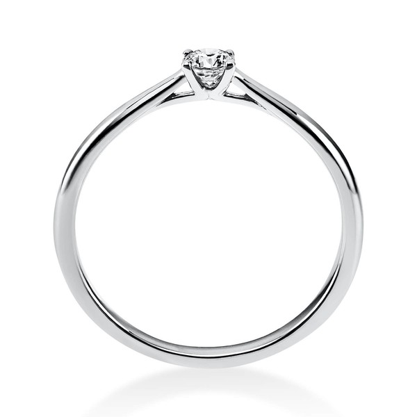 Solitär Ring aus 750 Weißgold mit Brillant 0.15 Ct