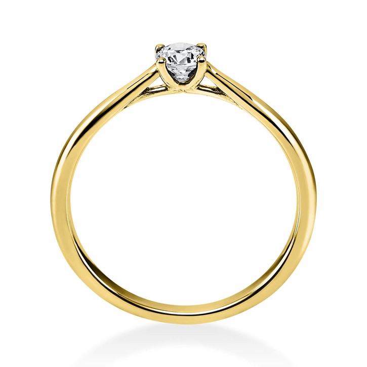 Solitär Ring aus 750 Gelbgold mit Brillant 0.20 Ct