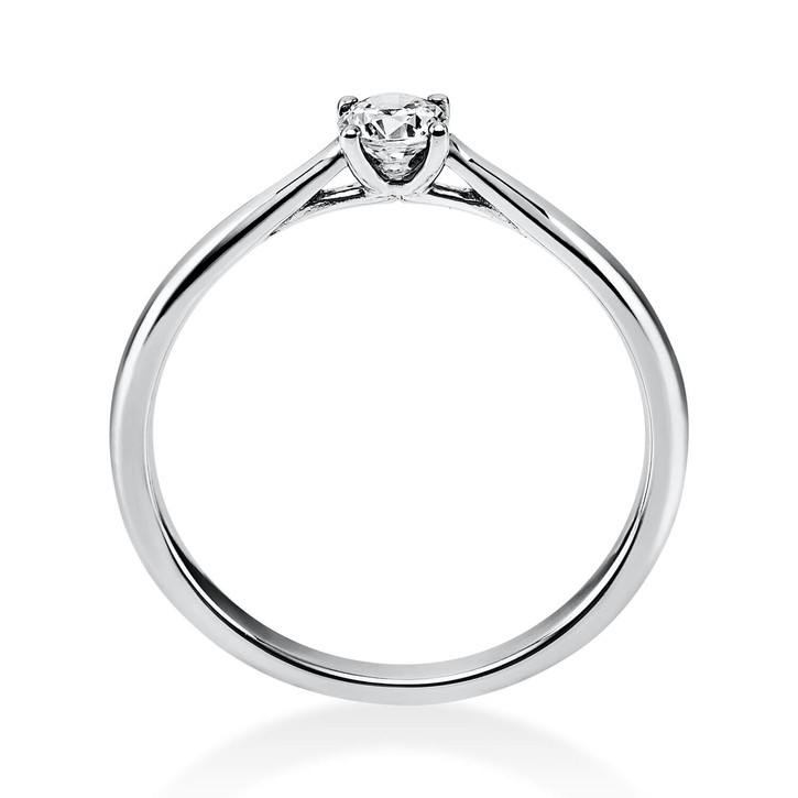 Solitär Ring aus 750 Weißgold mit Brillant 0.20 Ct