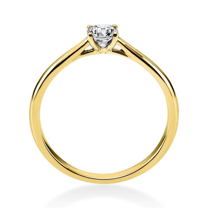 Solitär Ring aus 750 Gelbgold mit Brillant 0.25 Ct