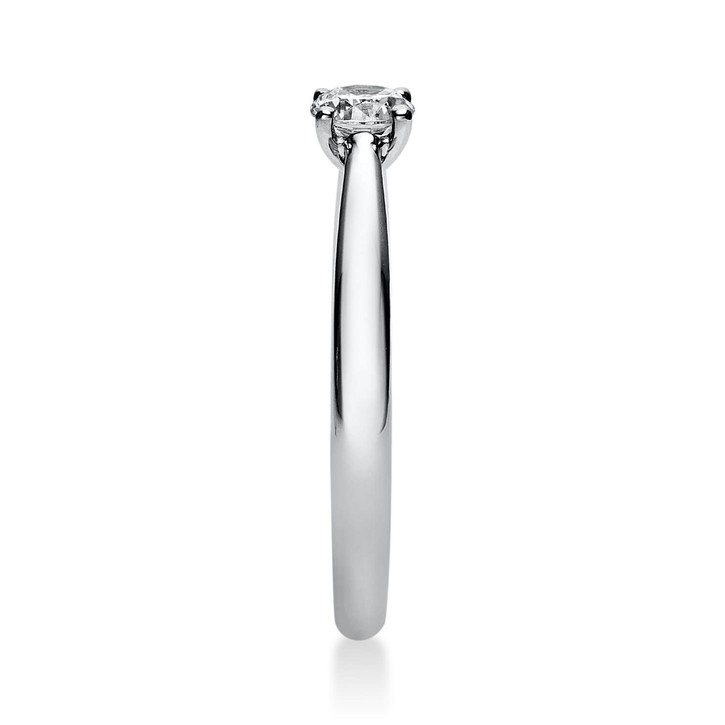 Solitär Ring aus 585 Weißgold mit Brillant 0.25 Ct