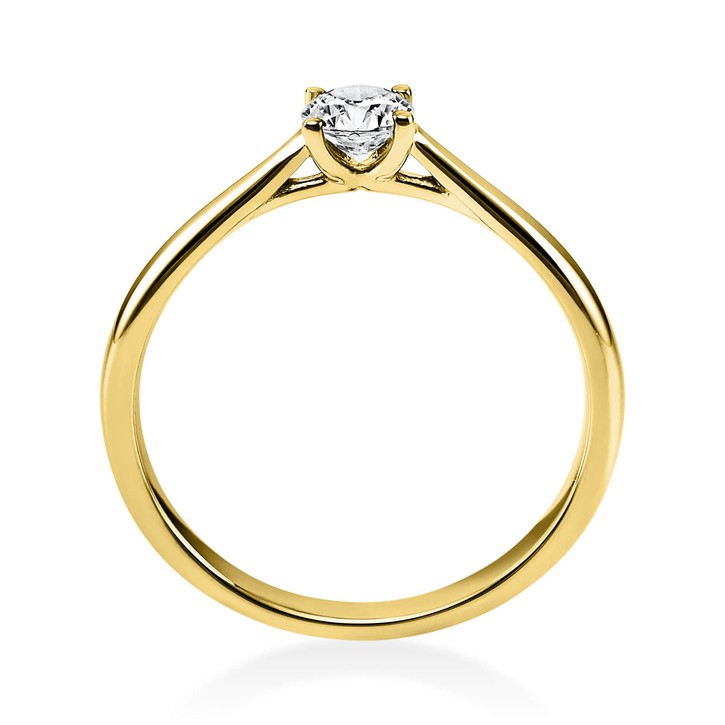 Solitär Ring aus 585 Gelbgold mit Brillant 0.30 Ct