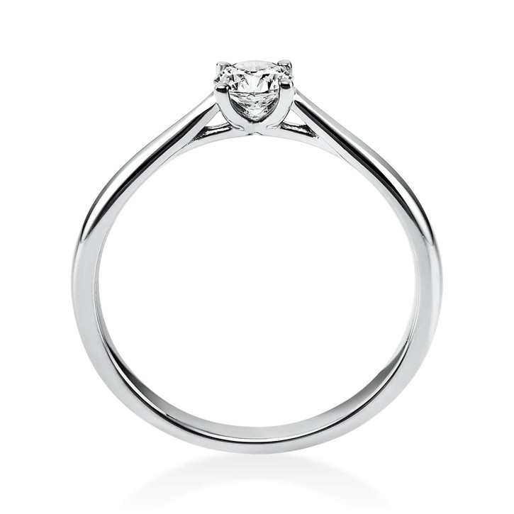 Solitär Ring aus 585 Weißgold mit Brillant 0.30 Ct