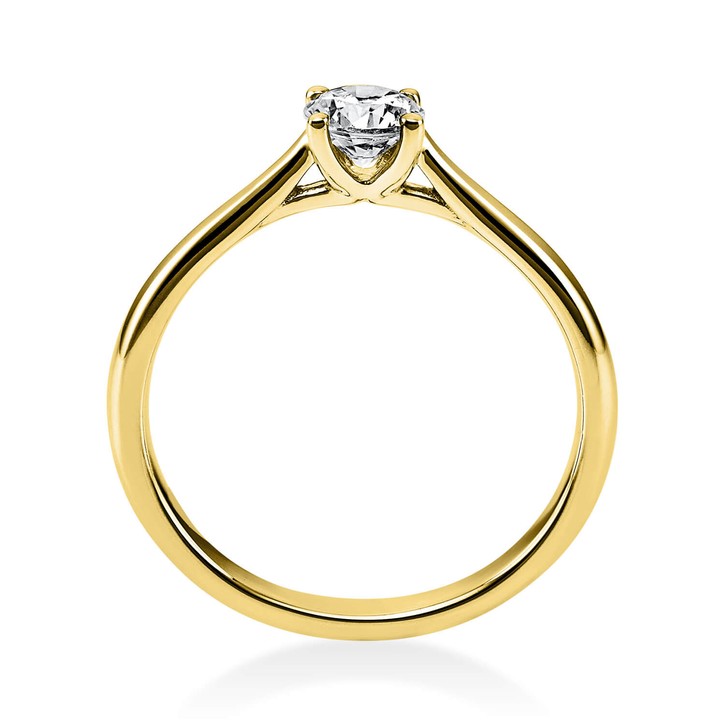 Solitär Ring aus 585 Gelbgold mit Brillant 0.40 Ct