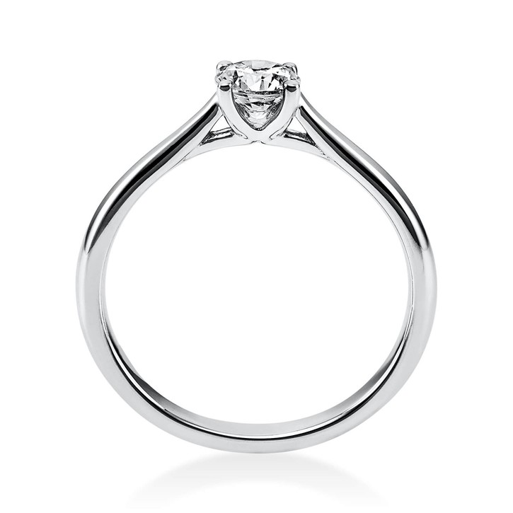 Solitär Ring aus 585 Weißgold mit Brillant 0.40 Ct