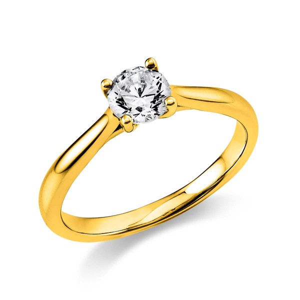 Solitär Ring aus 585 Gelbgold mit Brillant 0.50 Ct