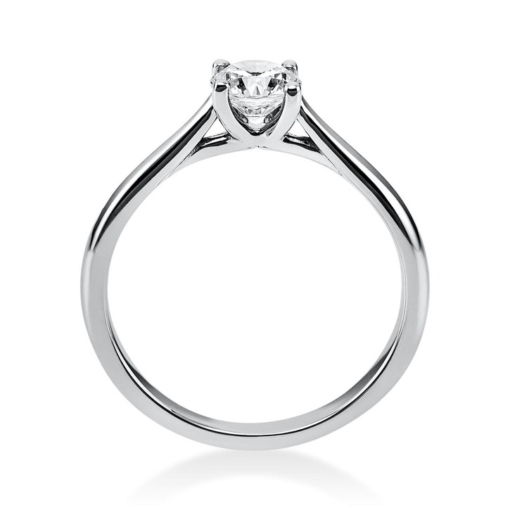 Solitär Ring aus 950 Platin mit Brillant 0.50 Ct