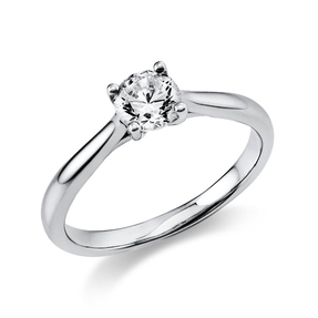 Solitär Ring Damenring aus 750 Gold Weißgold mit Diamant Brillant 0,50 Ct.